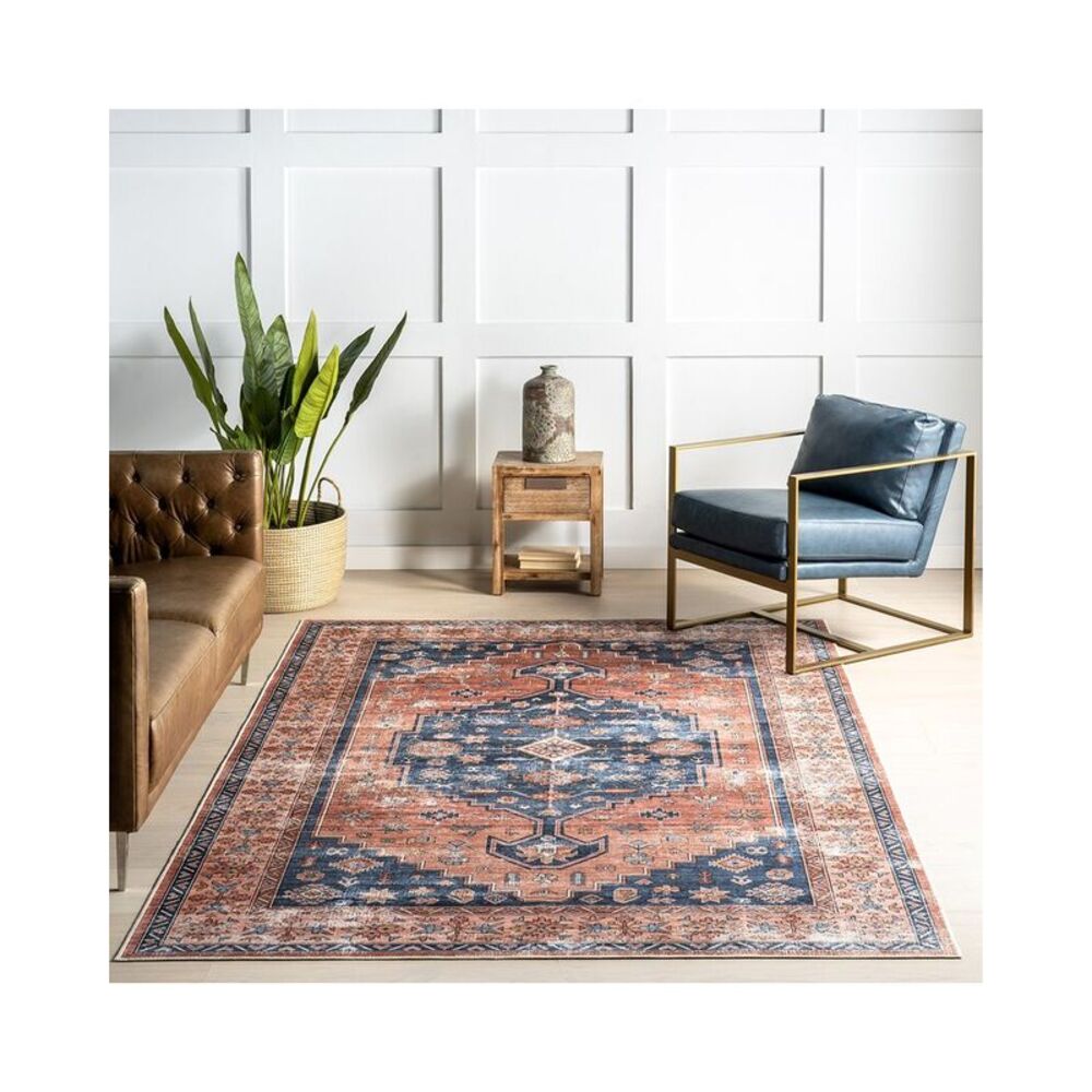Nuloom Astra Splashguard Traditional Machine Washable Polyester Rug - Picture 2 of 2